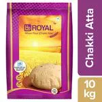 bb Royal Wheat Flour - Chakki Atta, 10 Kg (Fortified)